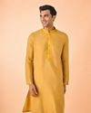 Garnished Mustard Kurta Pajama